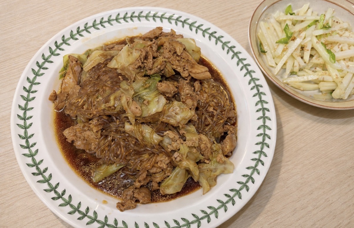 안동찜닭과 감자볶음