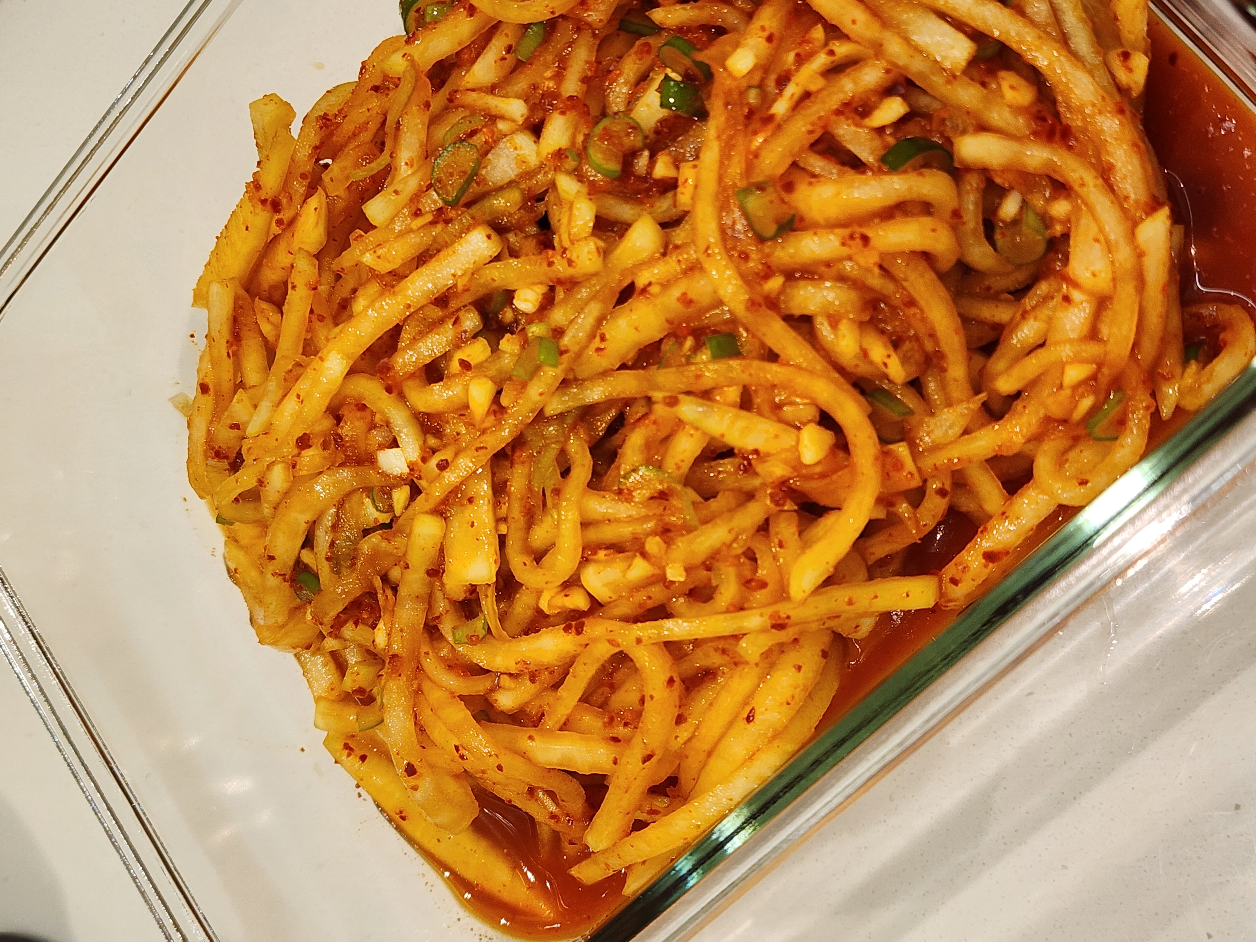 무생채와 미역국