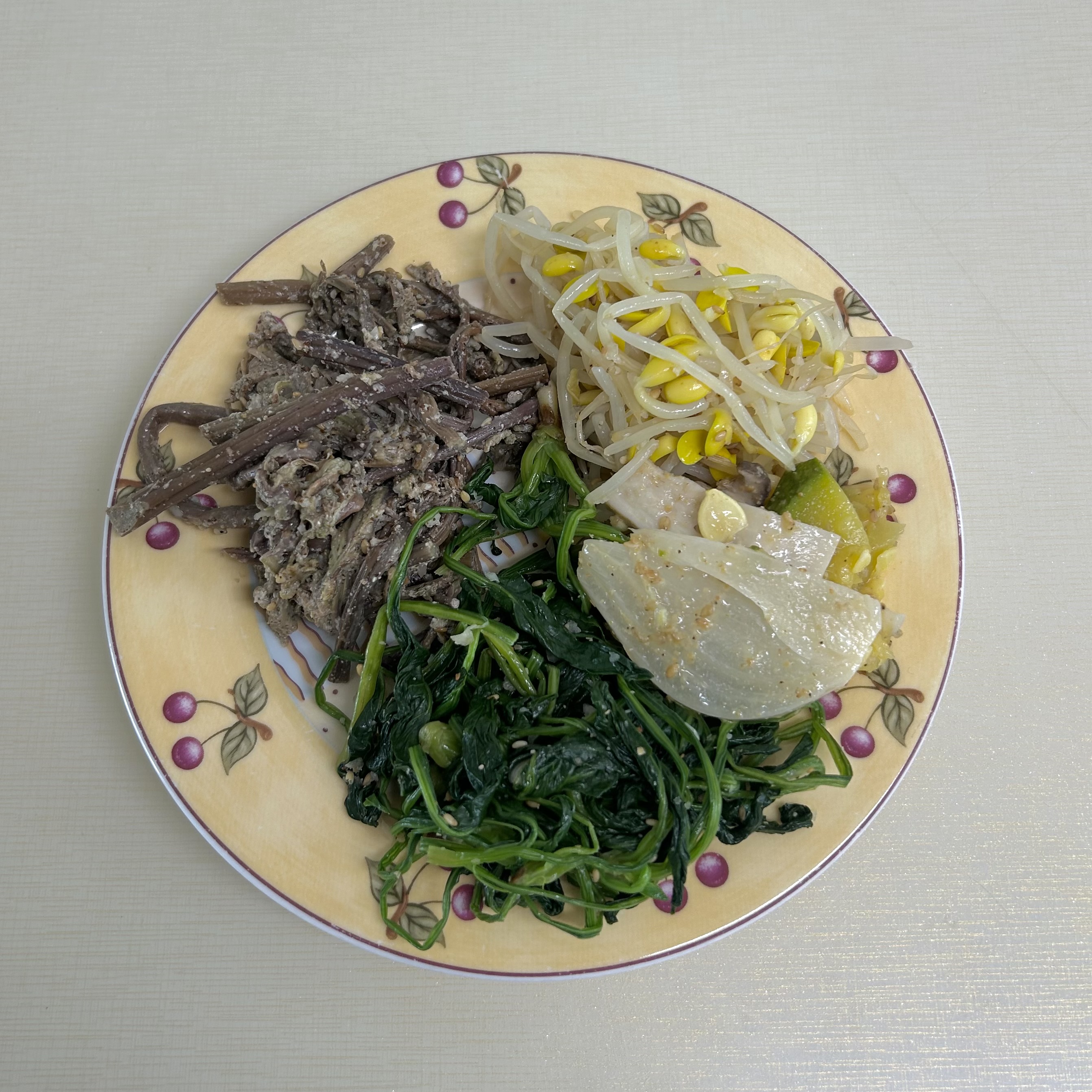 연두로 만든 건강한 4색 나물무침 🌿