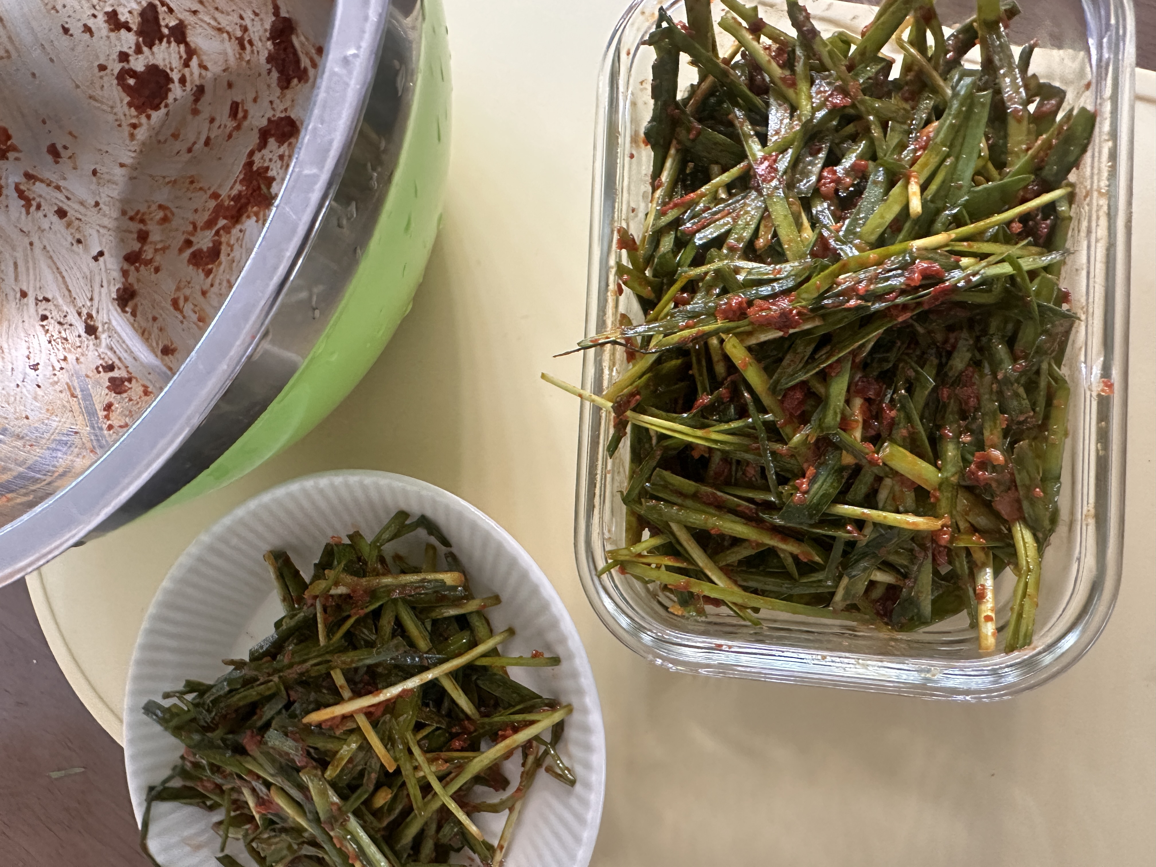 진짜 새미만 있으면 맛있는 부추김치 5분만에~ 완성